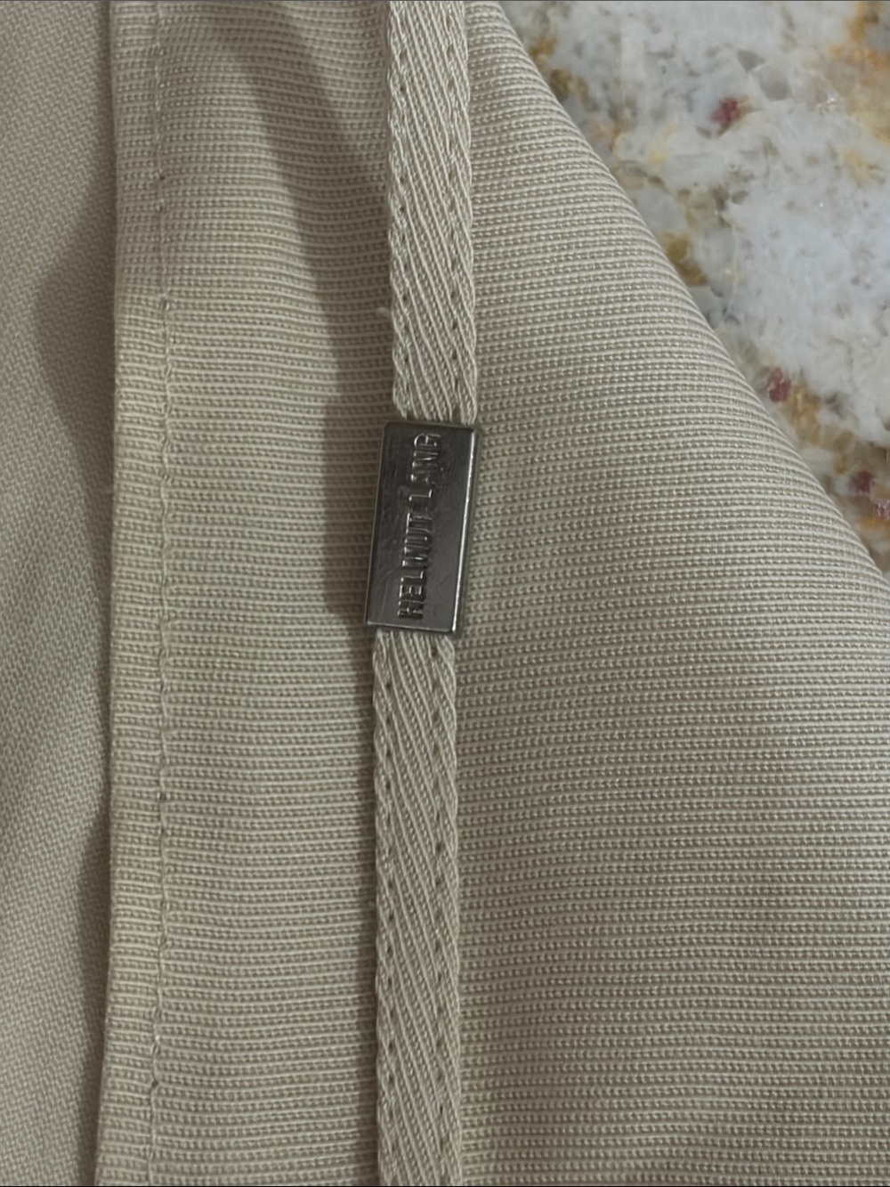 Helmut Lang Beige Asymmetrical Slip Dress - Picture 7 of 7
